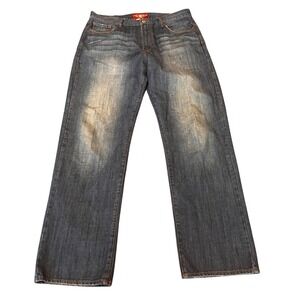 Lucky Brand Mens Relaxed Straight Leg Jeans 36x32‎ Blue Ringspun Cotton Denim